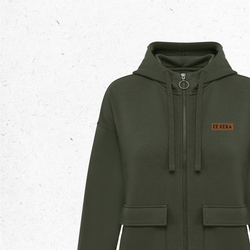 CHAQUETA CON CREMALLERA - MUJER